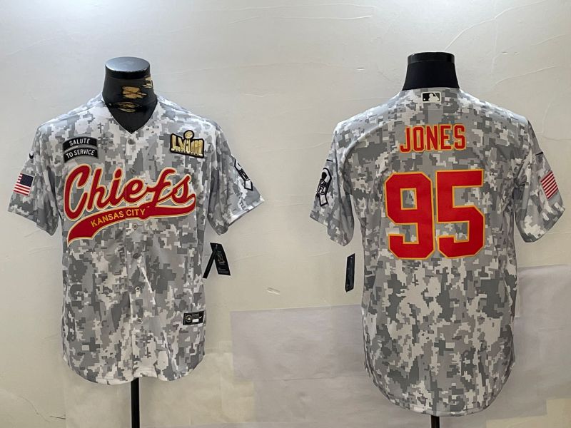 Men Kansas City Chiefs 95 Jones Nike Arctic Camo 2024 Salute to Service Limited NFL Jersey style 2